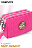 Weiyinxing Zipper Wallet, Women's Casual Waterproof Clutch Bag Versatile Nylon Phone Bag with Wristlet