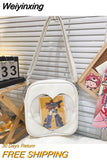 Weiyinxing Bag, Double Shoulder Messenger Bag Female New Student, Japanese PU Bar Bag 2023jk Bag Uniform Bag, Single Shoulder
