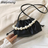 Weiyinxing Design Sweet Cloud Bags Small PU Leather Crossbody Bags For Women 2023 Solid Color Shoulder Handbags Female Cross Body Bag