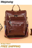 Weiyinxing New ALLIGATOR Pattern Woman Backpack Fashion Ladies Travel Rucksack College Student Bagpack