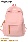 Weiyinxing Large Waterproof Nylon Women Backpack Men Travel Bag Backpacks Schoolbag for Teenage Girls Boys Solid Color Bookbag Mochila