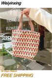 Weiyinxing Retro Women Small Tote Shoulder Bags Student Girls Lunch Bento Bag Hand Carry Shopper Bag Female Clutch Purse Handbags