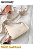 Weiyinxing New Simple PU Leather Crossbody Bags For Women Luxury Brand Handbags Lady Fashion Shoulder Messenger Bag Travel Armpit Bags 911
