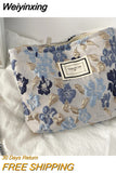 Weiyinxing Jacquard Canvas Shopping Bag Ladies Fashion Eco Friendly Reusable Foldable Small Tote Bag Cotton Fabric 2023 New