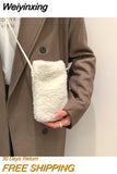 Weiyinxing Crossbody Bag 2023 Autumn Winter New Mini One Shoulder HandBag Mobile Phone Bags Fashion Plush Versatile Soft Comfortable