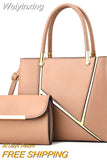 Weiyinxing Women Bag Shoulder Handbag Women Vintage Messenger Bags Fashion Luxury Top-Handle Composite Bag Purse Wallet Leather