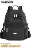 Weiyinxing Women's Nylon Backpack Fashion Trend Travel Rucksack Large Capacity Schoolbag Handbag Lady Simplicity Leisure Both Shoulder Bags