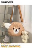 Weiyinxing Japanese Girls Style Kawaii Bag Cartoon Cute Plush Shoulder Bags For Woman New Small Crossbody Packs Female Phone Purse