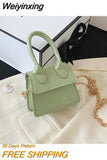 Weiyinxing Small Square bag 2023 Fashion New Quality PU Leather Women's Handbag Crocodile pattern Chain Shoulder Messenger Bags
