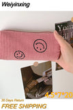 Weiyinxing Smile Corduroy Travel Cosmetic Lipstick Purse Storage Bag Kawaii Makeup Handbags Organizer Wallet Pouch Pencil Case Pen Bag