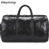 Weiyinxing Travel Bag Waterproof Wear Resistant Travel Bags Unisex Handbag PU Sturdy Hand Larger Capacity Bags Sports Big Bag Bolsos