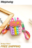 Weiyinxing Children's Silica Gel Shoulder Bag Cute Baby Girls Mini Coin Purse Handbags Lovely Pink Kids Small Wallet Crossbody Bags