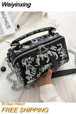 Weiyinxing Luxury Design Women Leather Handbags and Purse Fashion Crossbody Bags for Women Graffiti Handbags Shoulder Bags Women Bag