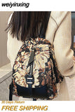 weiyinxing Designer 2023 Women Backpack Flower Pattern Female Fashion Shoulder Bags School Backpacks Bag for Teenage Girls Purses