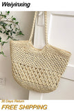 Weiyinxing Design Straw Weave Bags Trend Luxury Women Shoulder Bag Fashion Female Beach Handbags Large Capacity Travel Tote Bag Sac