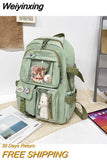 Weiyinxing Capacity High School Student Backpack (female Korean Version) Harajuku Schoolbag (junior High School Student Girl Backpack