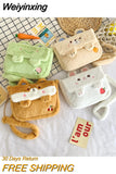 Weiyinxing Funny Small Bag Women New Cartoon Frog Messenger Bag Plush Doll Student Cute Girl ShoulderBag