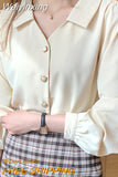 Weiyinxing Women Blusas Mujer De Moda 2023 Long Sleeve White Blouse Women Blouses Shirts Chiffon Blouse Shirt Women Tops Blusa D389