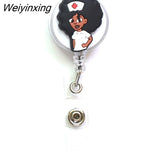 Weiyinxing 1 Piece High Quality Silicone Retractable Doctor Nurse Badge Holder Reel Cute Cartoon ID Card Holder Keychains