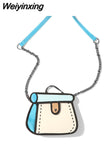 Weiyinxing kawaii Comic handbags girls 2023 summer Japanese fashion 2D Crossbody Bags for women free shipping coin purse