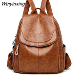 Weiyinxing Luxury Brand Women Backpack High Quality Leather Backpacks Travel Backpack Fashion School Bags for Girls mochila feminina