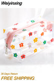 Weiyinxing Pc Girl Clear Cosmetic Bag PVC Transparent Makeup Bag for Women Waterproof Zipper Beauty Case Travel Toiletry Bags