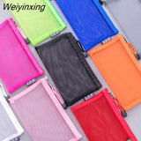 Weiyinxing Pcs Transparent Grid Zipper Pen Bag Pencil Case Storage Package For Girls Korean Stationery School Supplies School Student