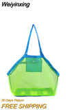 Weiyinxing Mesh Shoulder Bags Foldable Protable Kids Beach Toys Clothes Bags Toy Storage Sundries Organizers Bag