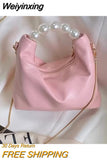 Weiyinxing Handle Women Small Clutch Handbags Fashion Chain Female Shoulder Messenger Bag Solid Color Ladies Hobos Tote Purse Bag