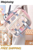 Weiyinxing Bag Portable Messenger Bag Backpack Japanese Harajuku Large Capacity Dual-purpose Schoolbag Cute Girl Student