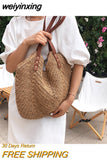 weiyinxing Large Capacity Straw Tote Bag Hollow Woven Women Shoulder Bags Summer Beach Lady Handbag Big Shopper Bag Travel Sac 2023