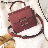 Weiyinxing Women Bag Vintage Shoulder Bags 2023 Buckle PU Leather Handbags Crossbody Bags for Women Famous Brand Spring Sac Femme
