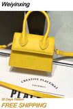 Weiyinxing Small Square bag 2023 Fashion New Quality PU Leather Women's Handbag Crocodile pattern Chain Shoulder Messenger Bags