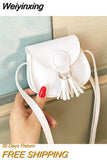 Weiyinxing Leather Children Small Shoulder Bag Cute Princess Accessories Kids Coin Purse Handbags Cute Girls Baby Tassel Crossbody Bags