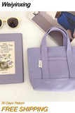 Weiyinxing Women Shoulder Bag Small Cotton Canvas Handbag Casual Tote Female Eco Crossbody Bag Cute Messenger Bags 2023
