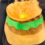 Weiyinxing Cartoon Burger Kawaii Funny Shoulder Bag Backpack Women Bag Large Capacity Backpack School Bags Storage Bag