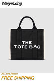 Weiyinxing Casual Canvas Large Capacity Tote Bag Women Handbags Designer Letters Shoulder Crossbody Bags Luxury Big Shopper Bag Purse