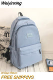 Weiyinxing Women's Backpack Solid Color Female Multi-pocket Casual Man Travel Bag High Quality Schoolbag for Teenage Girl Book Knapsack