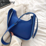 Weiyinxing Spring Solid Color PU Leather Shoulder Crossbody Sling Bags for Women Fashion Bag Luxury Brand Female Handbags and Purses