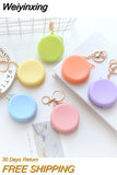 Weiyinxing Silicone Wallet Solid Color Children Cartoon Small Round Zero Purses Korean Style Cute Coin Key Storage Bag Mini Handbag