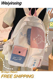 Weiyinxing Schoolbag Female Junior High School Student Korean Version Harajuku Ulzzang College Backpack Versatile Japanese Backpack