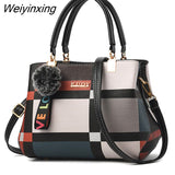 Weiyinxing Luxury Handbag Women Stitching Wild Messenger Bags Designer Brand Plaid Shoulder Bag Female Ladies Totes