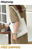 Weiyinxing Retro Literature Embroidery Embroidered Shoulder Handbag Student Class Large-capacity Casual Ladies Shopping Bag Open