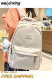 weiyinxing Nylon Women Backpack Female Travel Bag Backpacks Schoolbag for Teenage Girls Solid Color Bookbag Mochila Bookbag