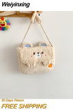 Weiyinxing Funny Small Bag Women New Cartoon Frog Messenger Bag Plush Doll Student Cute Girl ShoulderBag