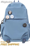 Weiyinxing Women Men Nylon Badge College Backpack Fashion Lady Male Travel Bag Girl Boy Drawstring Backpack Female Laptop Student Bags