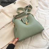 Weiyinxing Yde 2023 Ladies Casual Shoulder Bag Fashion Messenger Bag High Quality Net Red Wide Shoulder Strap Texture Small Square Bag