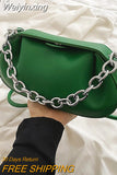 Weiyinxing Chain Top-handle Bags Luxury Women Egg Shape Small Shoulder Crossbody Bags Fashion Brand Handbags Simple Female Purses