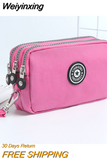 Weiyinxing Zipper Wallet, Women's Casual Waterproof Clutch Bag Versatile Nylon Phone Bag with Wristlet