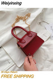 Weiyinxing Small Square bag 2023 Fashion New Quality PU Leather Women's Handbag Crocodile pattern Chain Shoulder Messenger Bags